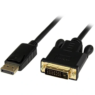 Abbildung von StarTech.com 91cm DisplayPort auf DVI Kabel Computer Monitor zu DP 1920 x 1200 Schwarz (DP2DVIMM3BS)
