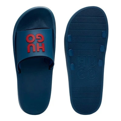 Abbildung von HUGO NIL SLID Pantolette flach, Herren, Größe: 43, Medium blue Schuhe