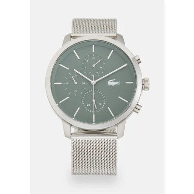 Abbildung von Lacoste Replay Uhr silvercoloured/green, Herren, Größe: One Size, Silver coloured/green