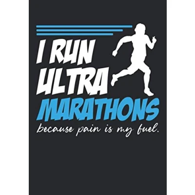 Abbildung von Notizbuch A4 kariert mit Softcover Design: Ultra Marathon Lauf Geschenk Running Läufer Fitness Training: 120 karierte DIN Seiten