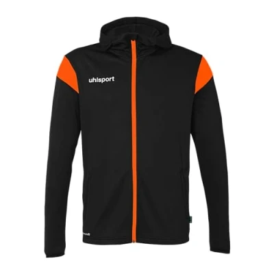 Abbildung von uhlsport Unisex Squad 27 Track Hood Sport Jacke, Schwarz/Fluo Orange, 140 EU