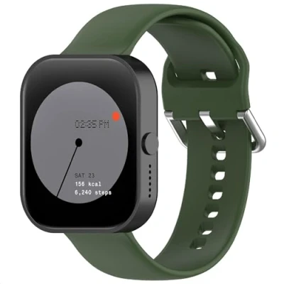 Abbildung von GIOPUEY Armband Kompatibel mit CMF by Nothing Watch Pro, Weiches Silikon [Verschleißfest] [Atmungsaktiv] Ersatzarmband Army Green