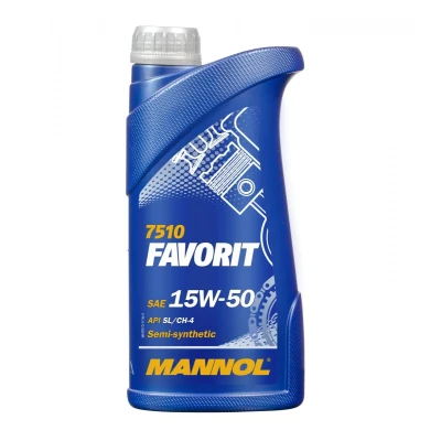 Abbildung von Mannol Favorit 15W 50 1l Motoröl MN7510 1 VOLKSWAGEN: Caddy 3 Kombi, TRANSPORTER 4 Bus, MERCEDES BENZ: 190, SKODA: Fabia I Schrägheck