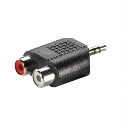 Abbildung von VALUE 3,5mm (ST) zu Cinch (2x BU) Adapter Audio Kabel, Klinke 3,5 mm, 3 polig Stereo (Mini Klinke) Männlich (Stecker), (RCA) Weiblich (Buchse) (2.35 cm)