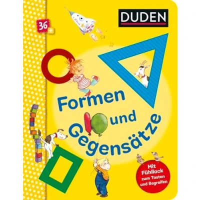 Abbildung von Duden 36+: Formen und Gegensätze: mit Fühlflächen zum Tasten Begreifen Pappbilderbuch Fühlelementen ab 3 Jahren