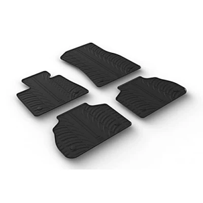 Abbildung von Gledring 0537 Fußmattensatz Gummi vorne und hinten 4 schwarz 750mm 550mm