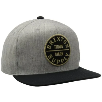 Abbildung von Brixton Herren Oath Iii Medium Profile Adjustable Snapback Hat Baseballkappe, Light Heather, Einheitsgröße
