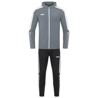 Abbildung von JAKO Kinder Trainingsanzug Polyester Power mit Kapuze, Steingrau, 128