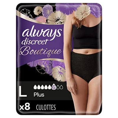 Abbildung von Always Discreet Boutique für Blasenschwäche und Inkontinenz, Gr. L 8 Höschen schwarz