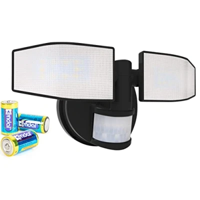 Abbildung von Northpoint LED Wandstrahler Batterie Strahler mit Bewegungsmelder und schwenkbaren Köpfen
