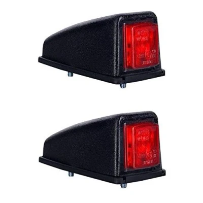 Abbildung von 2 x LED Rot Dach hinten Ecke Marker Lights 12 V 24 E9 markiert für LKW Truck Trailer