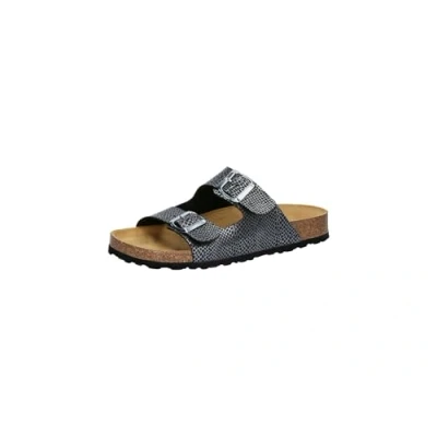 Abbildung von LICO Pantolette flach, Damen, Größe: 37, Schwarz silber Schuhe