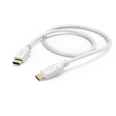 Abbildung von Hama Ladekabel USB C auf C, 1,5m (Schnellladung, Handy Ladekabel, Datenkabel, Kabel, Handykabel, Typ vergoldete Stecker, maximal kompatibel) weiß