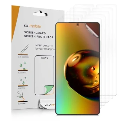 Abbildung von kwmobile 6X Displayschutzfolie kompatibel mit Samsung Galaxy S25 Ultra Folie klare Schutzfolien Set in transparent