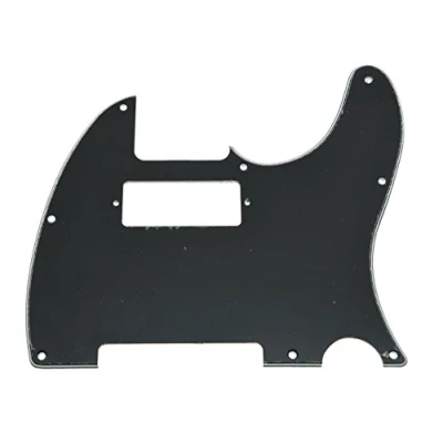 Abbildung von KAISH Tele Style Pickguard Gitarre Plektrumschutz mit Mini Humbucker Tonabnehmerloch für Tele/Telecaster, 3 lagig, Schwarz