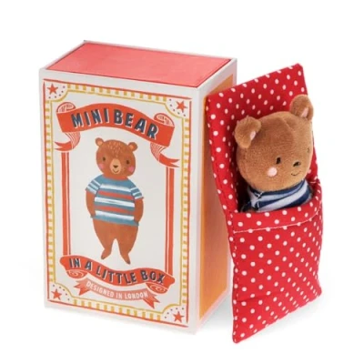 Abbildung von Rex London Kuscheltier Plüschfigur Mini Bär in einer kleinen Box (Stofftier, 1 St., Geschenkbox), ca. 14 x 9,2 6 cm