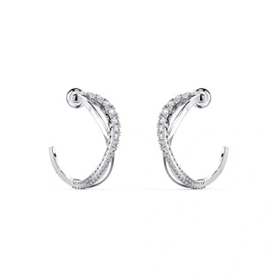Abbildung von Swarovski MINI HOOP Ohrringe silvercoloured, Damen, Größe: One Size, Silver coloured