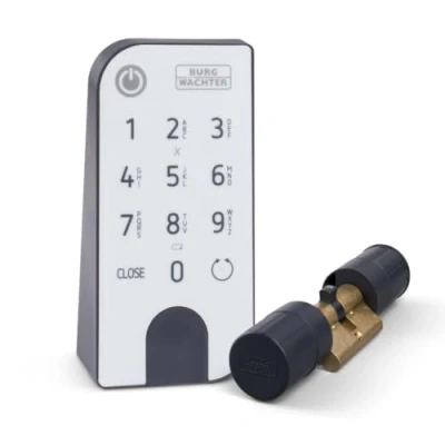 Abbildung von BURG WÄCHTER Elektronisches Türschloss secuENTRY für Haustüren, Bedienung mit Zahlencode, App oder Funkschlüssel, Inkl. Zylinder, Entry Home 2.0