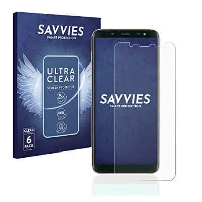 Abbildung von Savvies 6 Stück Schutzfolie für Samsung Galaxy J6 2018 Displayschutz Folie Ultra Transparent