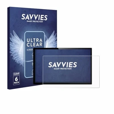 Abbildung von Savvies 6x Schutzfolie 7&quot; für Touch Panel PCs mit 7,0 Zoll (17.8 cm) [154.8 x 87 mm, 16:9] Displayschutz Folie Ultra Transparent