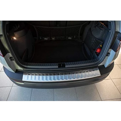 Abbildung von tuning art L341 Edelstahl Ladekantenschutz passend für Skoda Karoq 2017 2021, Farbe:Silber