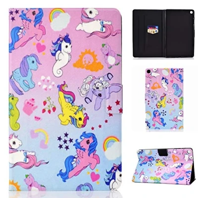 Abbildung von Succtop Galaxy Tab A 2019 10.1&quot; Hülle PU Leder Flip Tasche Stand Brieftasche Tablet Schutzhülle mit Kartenschlitz für Samsung 10,1 Zoll SM T510 / T515 Pferd