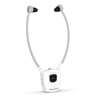 Abbildung von TechniSat STEREOMAN ISI 3 Kopfhörer (Zweithörer, kabelloser Stereo Funkkopfhörer inkl. Akku, ohne Transmitter, nur passend zum 3) weiß