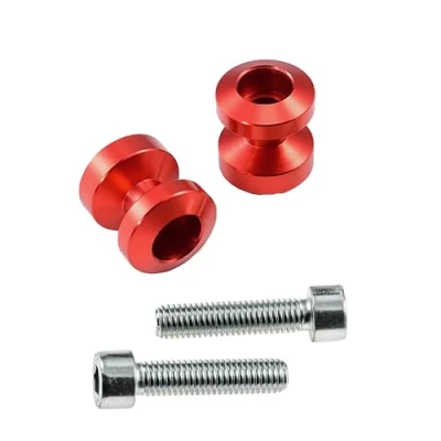 Abbildung von Bobbins / Racingadapter Ständeraufnahmen Schwingenschutz Schwingenadapter für Montageständer M6 Gewinde rot