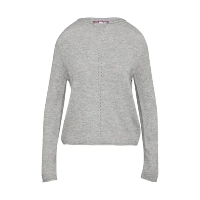 Abbildung von QS Weicher Strickpullover mit Ajour Detail grau meliert L