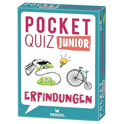 Abbildung von moses. Pocket Quiz Junior Erfindungen, Das Kinderquiz mit 100 Fragen und Fakten rund um die genialsten Erfindungen der Menschheit, Für Kinder ab 8 Jahren