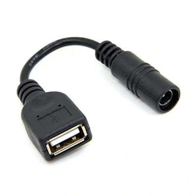 Abbildung von JSER Ladeadapterkabel, 5 V, USB Buchse auf Gleichstrom, 5,5 x 2,1 mm, kompatibel mit Handy, Tablet und Licht