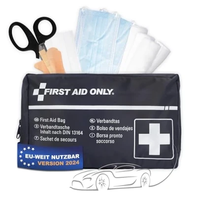 Abbildung von FIRST AID ONLY KFZ Verbandtasche nach DIN 13164, schwarz, 1 Stück