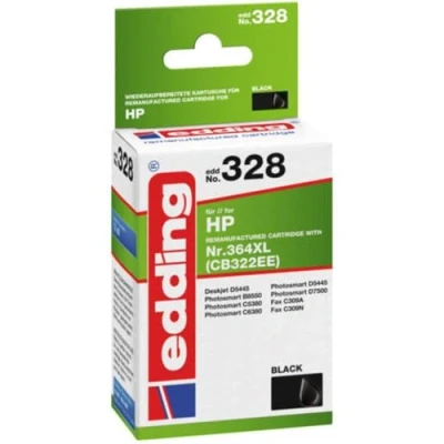 Abbildung von edding Druckerpatrone EDD 328 Einzelpatrone Foto Schwarz 12 ml Reichweite 890 Seiten Ersetzt HP 364XL (CB322EE)