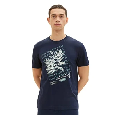 Abbildung von TOM TAILOR Herren 1036983 T Shirt, 10668 Sky Captain Blue, XL