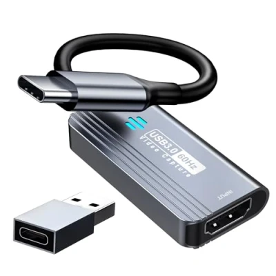 Abbildung von Papeaso Video Capture Card, HDMI to USB C 3.0 1080P 60FPS Device, for Streaming, Teaching,Gaming, conferencing or Live Broadcasting