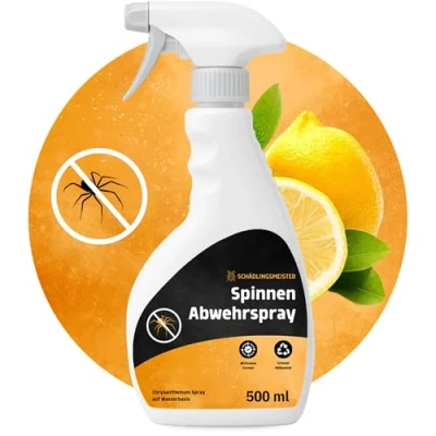 Abbildung von Schädlingsmeister Spinnen Abwehrspray 500 ml Schutz mit Eukalyptus &amp; Chrysanthemum Extrakt Anti Spinnenspray Spinnenabwehr vertreiben Made in Germany