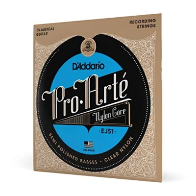 Abbildung von D&#039;Addario Gitarrensaiten Konzertgitarre Akustikgitarre Akustik Gitarre Saiten Classical Guitar Strings EJ51 Satz Nylonsaiten mit höchster Qualität für Hard Tension