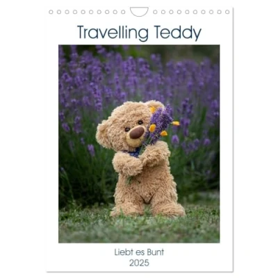 Abbildung von Travelling Teddy liebt es Bunt (Wandkalender 2025 DIN A4 hoch), CALVENDO Monatskalender