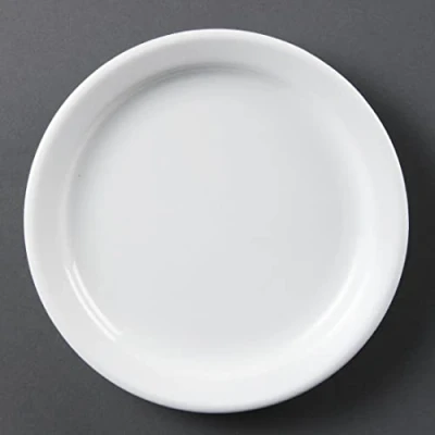 Abbildung von Olympia Weißer Service Teller mit schmalem Rand, 180 mm, Porzellan, 12 Stück