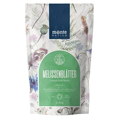 Abbildung von Melissentee geschnitten (300 g) Monte Nativo Loser Kräutertee Getrockneter Zitronenmelissen Tee 100% reine und natürliche Melissenblätter Melisse als gesunder mit erfrischendem Aroma