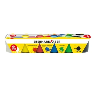 Abbildung von 4 x Eberhard Faber Schulmalfarbe Efacolor Tempera Töpfe 25ml VE=6 Farb