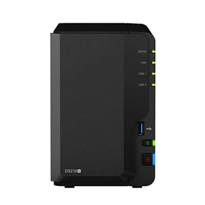 Abbildung von Synology DS218+ DiskStation NAS Server 2 Bay Desktop Server, Kapazität:4.000GB (2x2TB), HDD Typ:WD Red