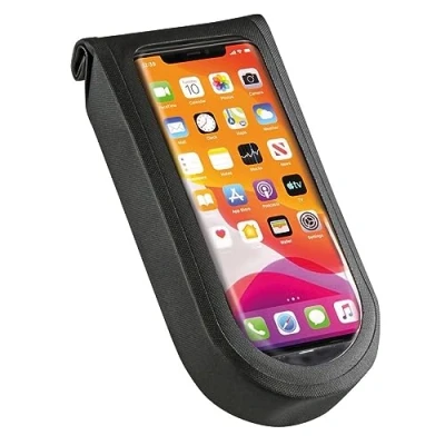 Abbildung von KlickFix Fahrradkorb Phone Bag Tour M mit Adapter transparent/schwarz, Drehkupplung