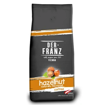 Abbildung von Der Franz Kaffee, Mischung aus Arabica und Robusta, geröstet, ganze Bohne aromatisiert mit natürlicher Haselnuss UTZ, 1000 g