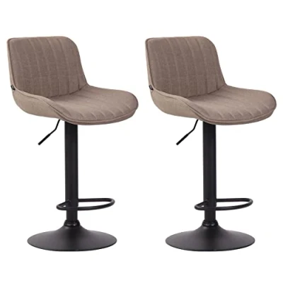 Abbildung von CLP Barhocker Lentini Stoff (2er Set), 360 dreh &amp; höhenverstellbar