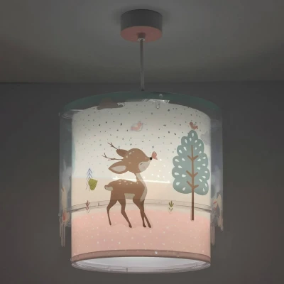 Abbildung von Dalber kinderlampe Pendelleuchte Hängelampe Loving Deer Reh Tiere , Polypropylen (PP) Rosa