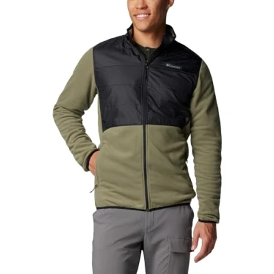 Abbildung von Columbia Basin BUTTE FULL ZIP Fleecejacke, Herren, Größe: Small, Stone green/black