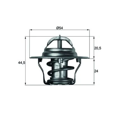 Abbildung von MAHLE ORIGINAL TX 4 92D Kühlwasserthermostat 92 54 mit Dichtung FORD: FIESTA Mk4, KA Schrägheck, 3, MAZDA: 626 III Limousine, Hatchback
