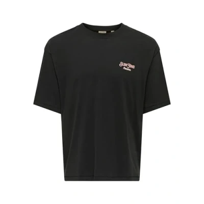 Abbildung von Only &amp; Sons Malik JIMS OVS SS TEE Tshirt print, Herren, Größe: XS, Jet black printjet slim jim