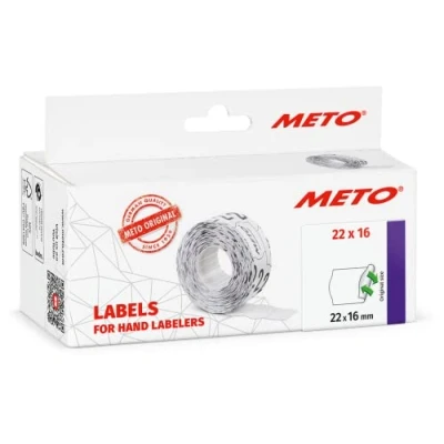 Abbildung von Meto Handauszeichner Etiketten (22x16 mm, 1 zeilig, 6.000 Stück, weiß, wiederablösbar, für Meto, Contact, Sato, Avery, etc.)